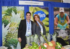 Ricardo Echeverri and Isabel Restrepo with Fyffes North America are happy to smile for a picture. 